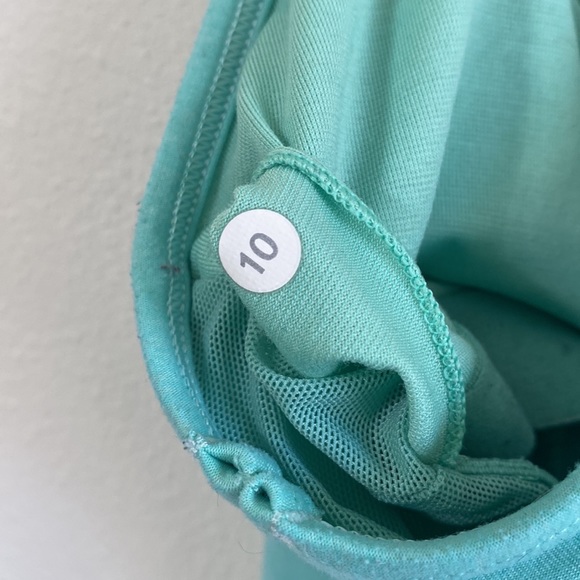 Lululemon Power Y Tank Heathered Menthol Teal Blue Tank Top Size 10 - Picture 5 of 5